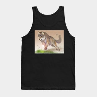 Dirty Paws Wolf Tank Top